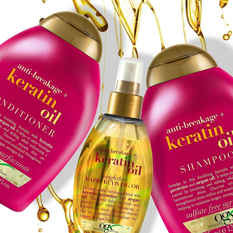 szampon z keratyna anti-breakage keratin oil