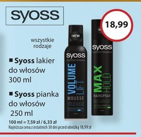 tesco lakier do włosów syoss