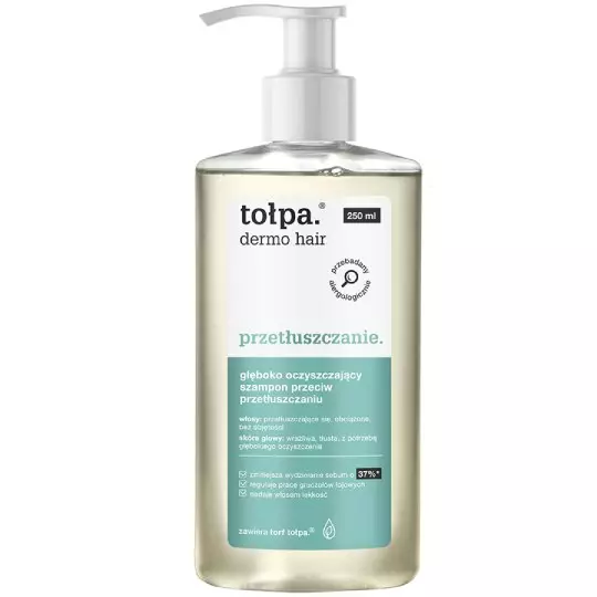 tołpa dermo hair głęboko oczyszczający szampon przeciw przetłuszczaniu 250 ml