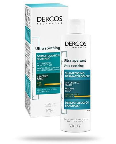 vichy dercos szampon ultrakojący włosy suche 200ml