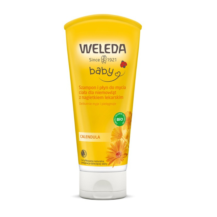 weleda calendula płyn do mycia ciała i szampon dla niemowląt