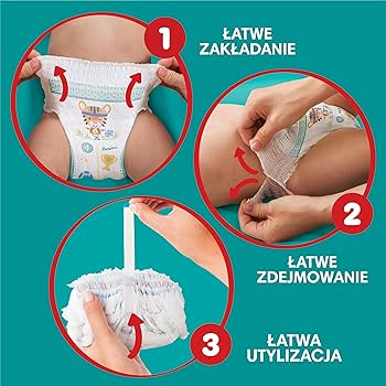 zakladanie pieluchy pampers